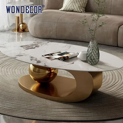 Lounge Mirror Abstract Luxury Furniture Art Geometric Modeling Base Marble Countertop