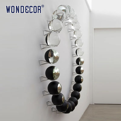 Smooth Texture Metal Wall Art Sculpture Customized Contemporary Ball