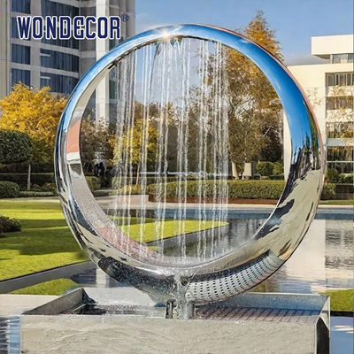 Outdoor Large Forged Metal Sculpture Shaped Geometric Circular Ring