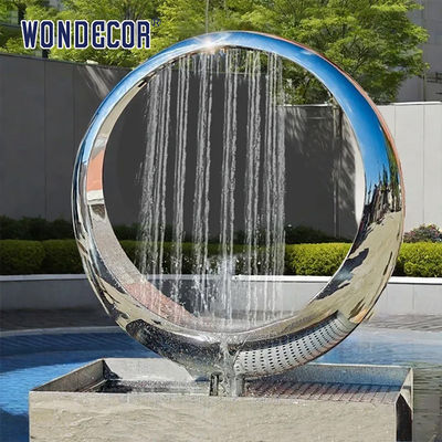 Outdoor Large Forged Metal Sculpture Shaped Geometric Circular Ring