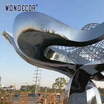 Large scale stainless steel abstract sculpture park outdoor sculpture