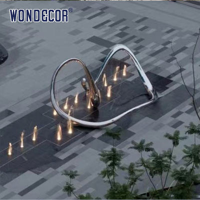 Large scale stainless steel abstract sculpture park outdoor sculpture