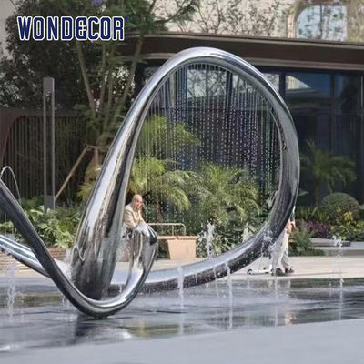 Large scale stainless steel abstract sculpture park outdoor sculpture