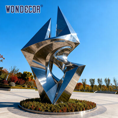Large - Scale Modern - Style Outdoor Stainless Steel Metal Art Sculpture
