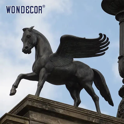 Outdoor metal animal decoration large cast bronze Tianma statue