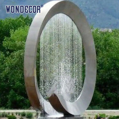 Outdoor Large Forged Metal Sculpture Shaped Geometric Circular Ring