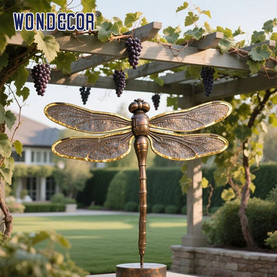 Insect Art Botanical Gardens Statue Bronze Dragonfly Sculpture