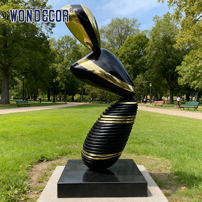 Large-scale Outdoor Abstract Irregular Geometric Stainless Steel Sculpture