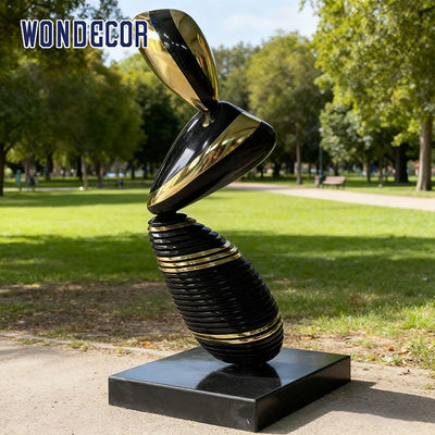 Large-scale Outdoor Abstract Irregular Geometric Stainless Steel Sculpture