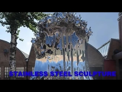 वंडर्स कास्टिंग स्टेनलेस स्टील मूर्तिकला धातु तरंग मूर्तिकला 250 सेमी